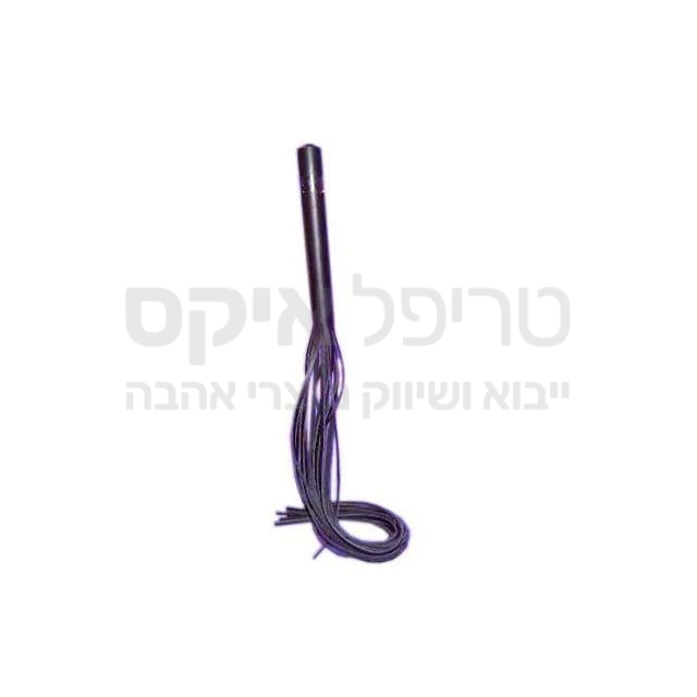 שוט פרנזים עור משובח עבודת יד, בעל ידית אחיזה נוחה עשוייה עץ משולבת מקלעת.